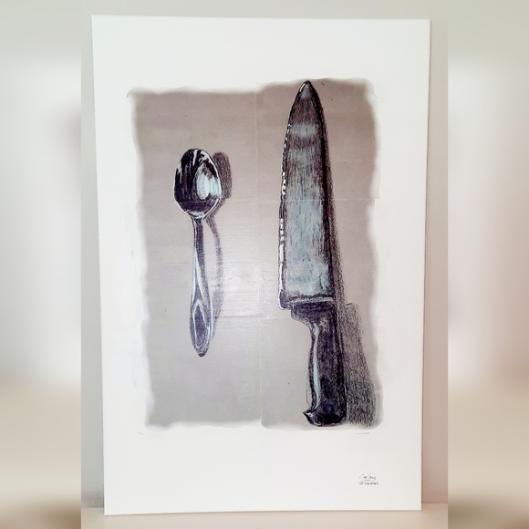 Modern Black and Gray Kitchen 3D Wall Art
